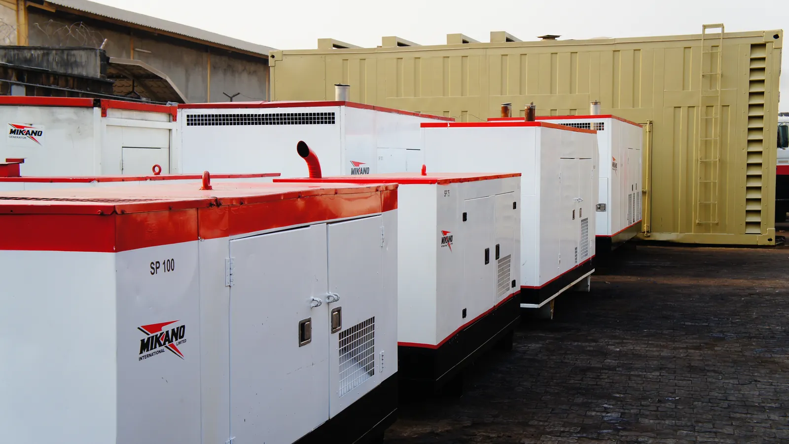 Row of standby diesel generating sets
